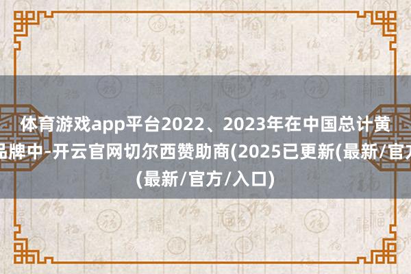 体育游戏app平台2022、2023年在中国总计黄金珠宝品牌中-开云官网切尔西赞助商(2025已更新(最新/官方/入口)