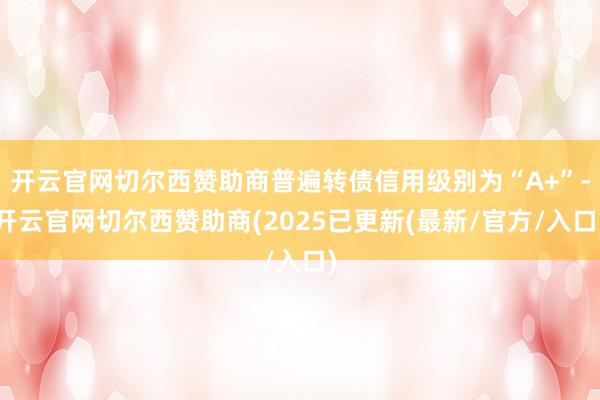 开云官网切尔西赞助商普遍转债信用级别为“A+”-开云官网切尔西赞助商(2025已更新(最新/官方/入口)