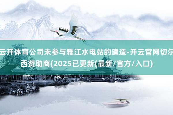 云开体育公司未参与雅江水电站的建造-开云官网切尔西赞助商(2025已更新(最新/官方/入口)
